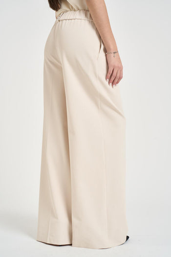 Pantalone donna a palazzo panna - 6