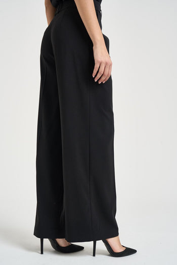 Pantalone donna a palazzo nero - 4