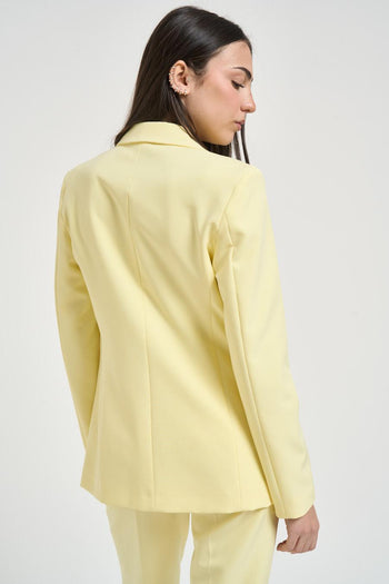 Giacca donna monopetto gialla - 4