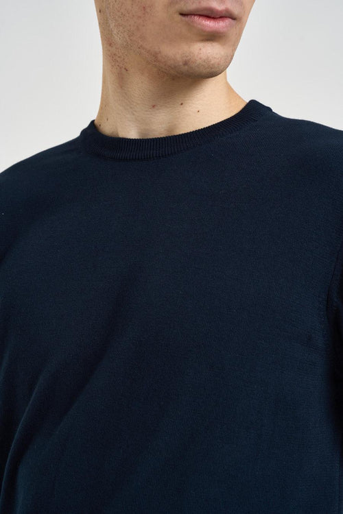 Maglia uomo girocollo blu navy - 2