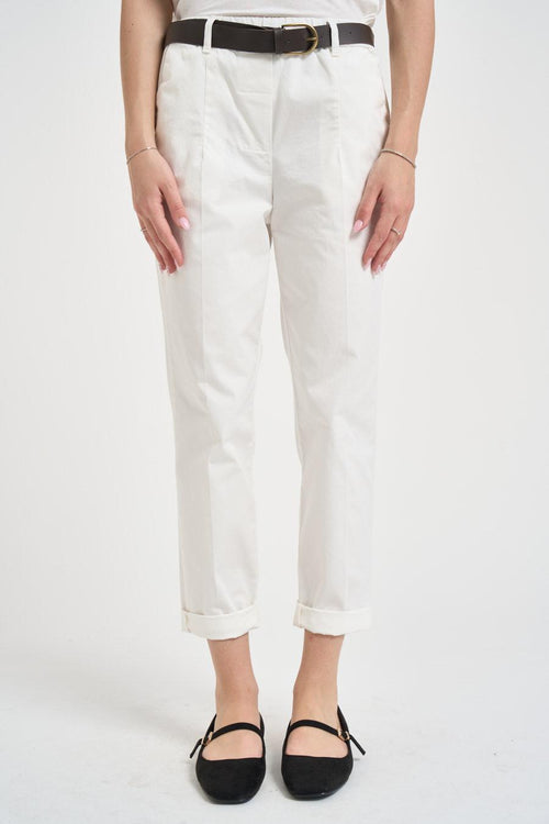 Pantalone donna regular bianco