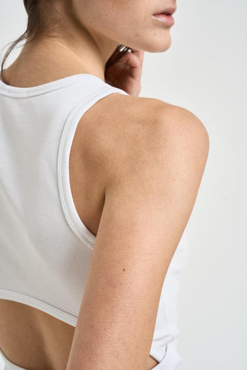 Top donna T-anky cropped bianco - 6