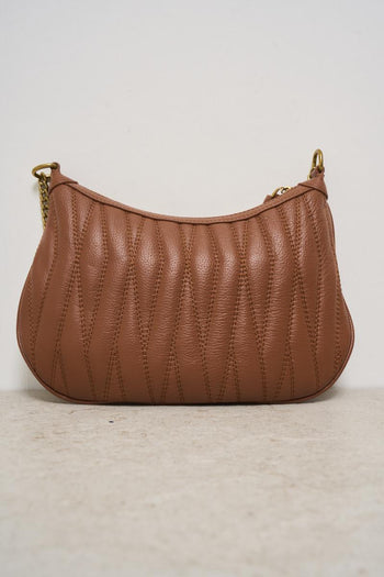 Brown quilted women's bag - 6
