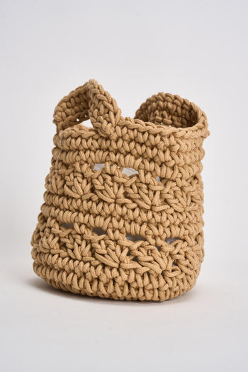 Borsa donna in corda intrecciata beige - 3
