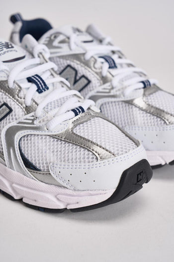 Sneakers donna 530 bianche e blu - 4