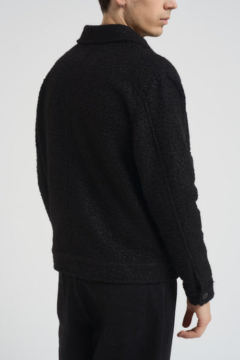 Giubbotto uomo in teddy nero - 4