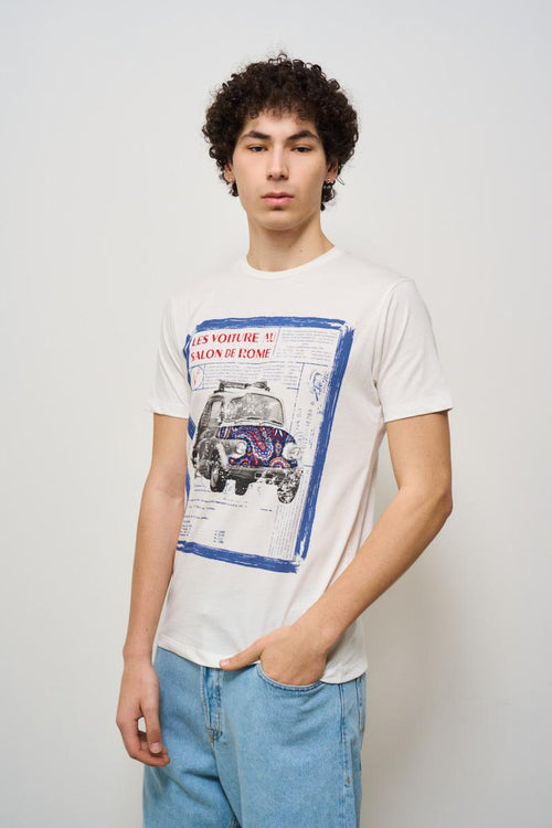 T-shirt uomo girocollo bianca