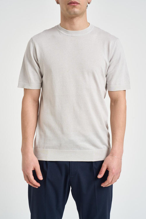 T-shirt uomo in maglia perla