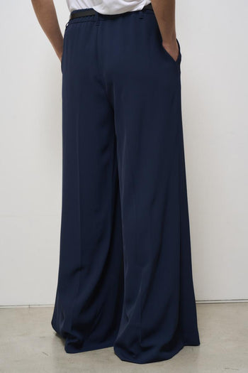 Women's blue palazzo trousers - 4
