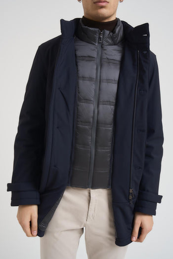 Giubbotto trench midi uomo blu notte - 6