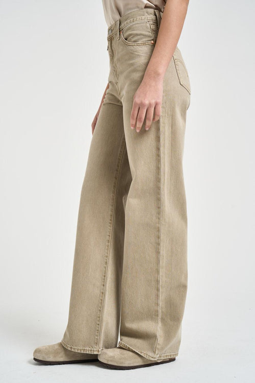 Jeans donna Ribcage in denim beige - 2