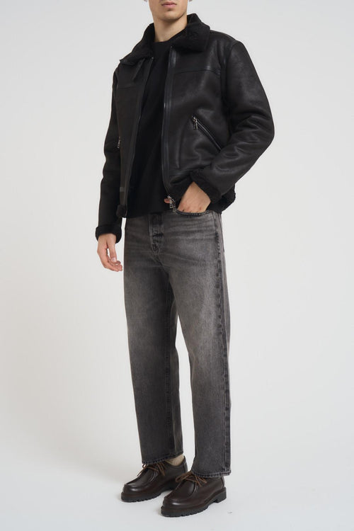 Ecomontone biker uomo nero