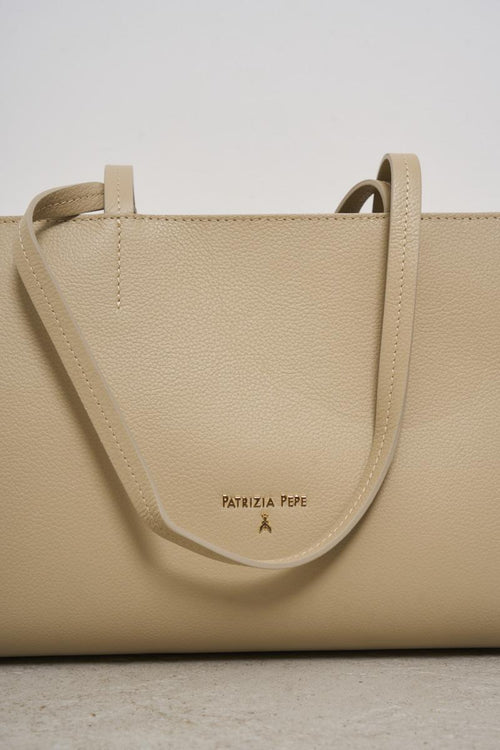 Beige women's shoulder bag - 2