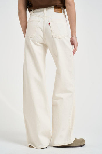 Jeans donna Ribcage in denim bianco - 4