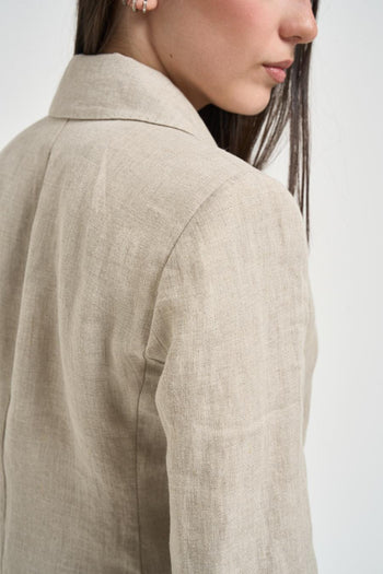 Giacca donna monopetto beige - 6