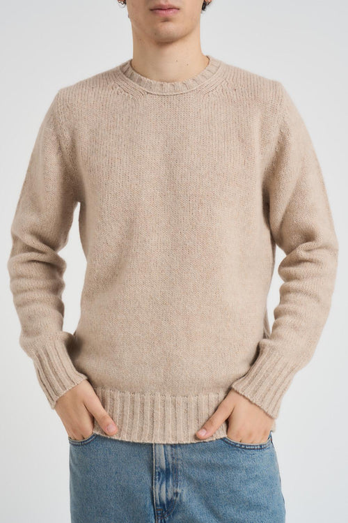 Maglione uomo in lana beige