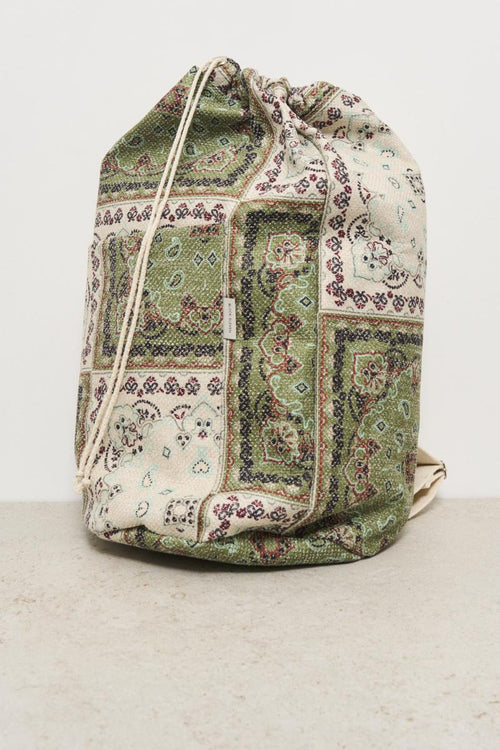 Green patterned men's bag