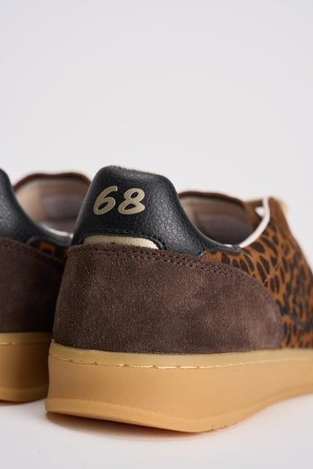 Sneakers donna animalier marroni - 8