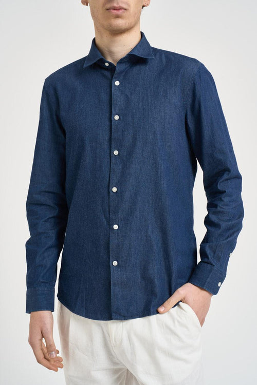 Camicia uomo blu scuro