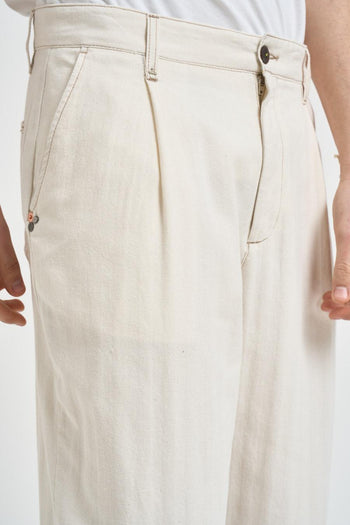 Pantalone uomo regular avorio - 4