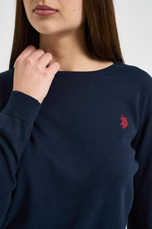 Maglia donna girocollo blu - 2