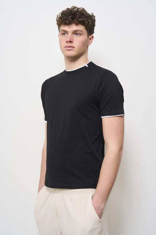 T-shirt uomo girocollo nera - 2