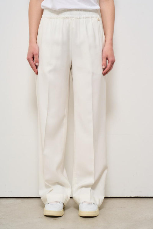 Pantalone donna a palazzo panna