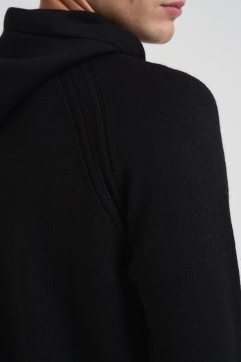 Felpa uomo in maglia nero - 5