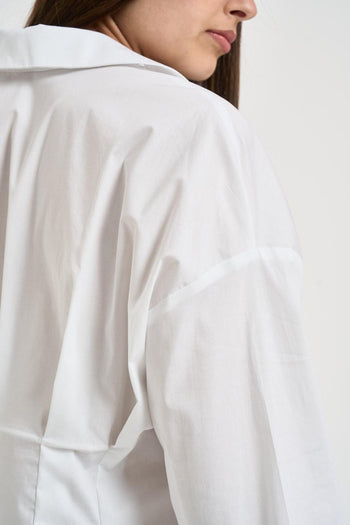 Camicia donna bianca con pinces - 4
