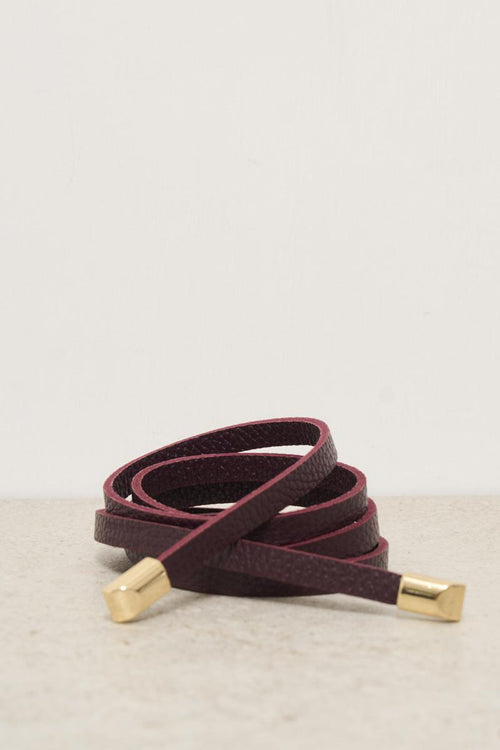 Burgundy women's belt