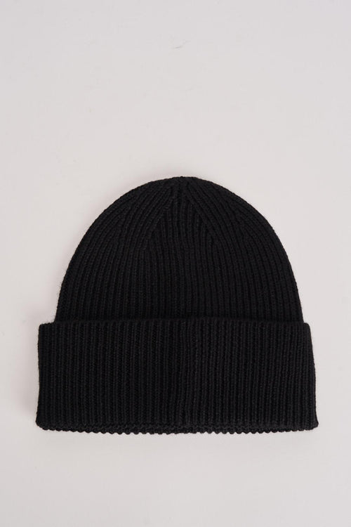 Berretto uomo a costine nero - 2