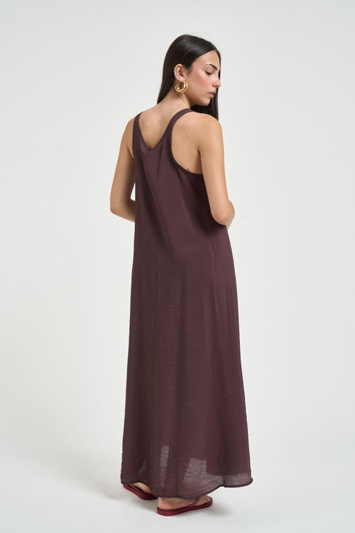 Abito donna lungo marrone - 2