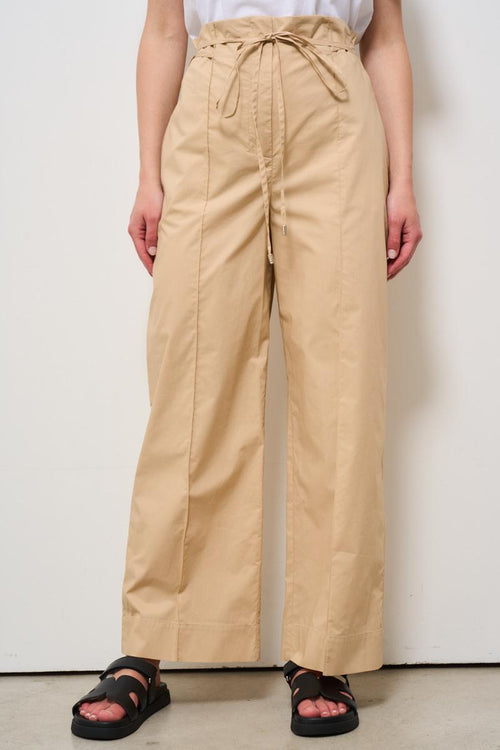 Pantalone donna a palazzo beige - 2
