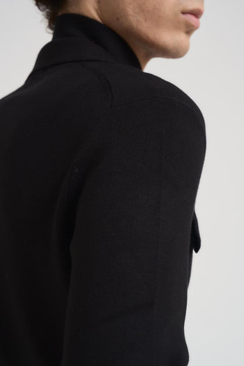 Cardigan in maglia uomo nero - 5