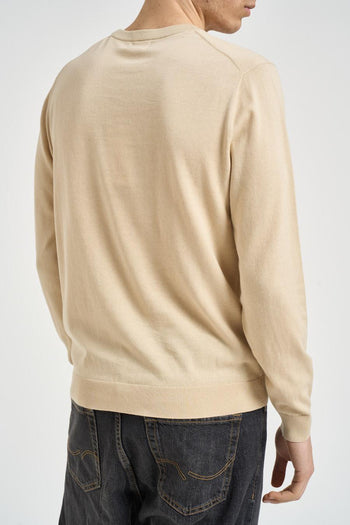 Maglia uomo girocollo beige - 3