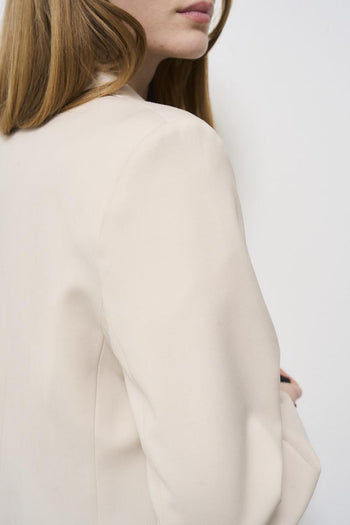 Women's double-breasted cream jacket - 7