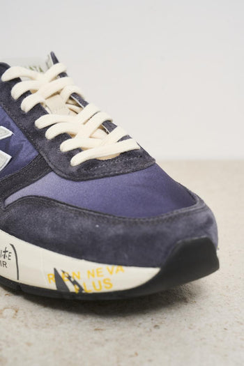 Mick blue vintage men's sneakers. - 4