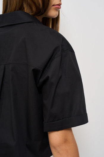 Camicia donna cropped nera - 4