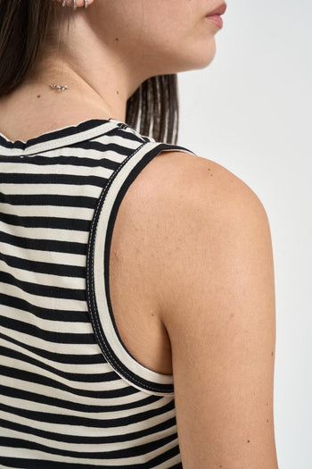 Top donna a righe bianco e nero - 4