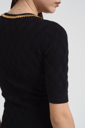 Abito donna midi nero - 4