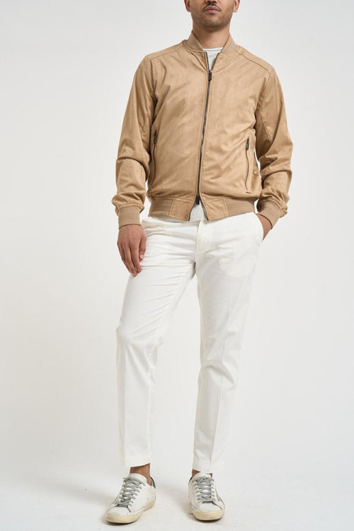 Giubbotto uomo scamosciato beige