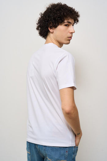 T-shirt uomo girocollo bianca - 5