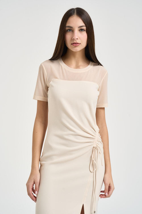 Abito donna midi panna - 2