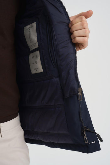 Giubbotto uomo con cappuccio blu notte - 8