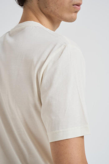 T-shirt uomo girocollo panna - 4