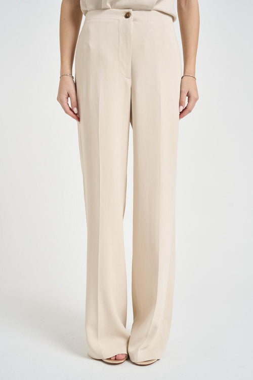 Pantalone donna a palazzo panna