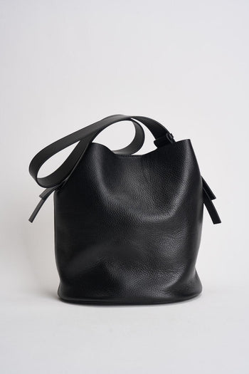 Secchiello donna in pelle nera - 4