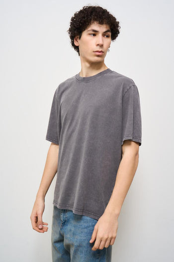 T-shirt uomo girocollo grigia - 4