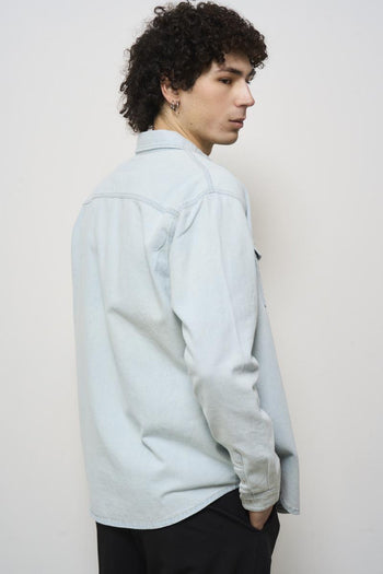 Camicia uomo in denim chiaro - 5