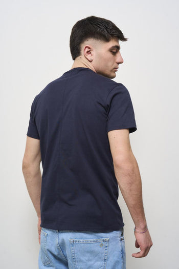 Men's blue crew neck t-shirt - 4